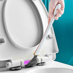 Toilet Brush Silicone Flat Head Wall Mount Drip Tray