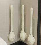 Toilet Brush Silicone Flat Head Wall Mount Drip Tray