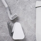 Toilet Brush Silicone Flexible Bristles Adhesive Wall Mount