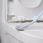 Toilet Brush Wall-Mounted Deep-Reach Bristles & Drip-Away Holder