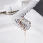 Toilet Brush Wall-Mounted Deep-Reach Bristles & Drip-Away Holder