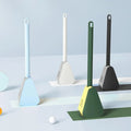 Toilet Brush Wall-Mounted Drip-Away Holder Deep-Reaching Bristles
