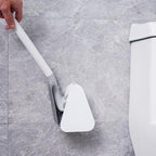 Toilet Brush Wall-Mounted Drip-Away Holder Deep-Reaching Bristles