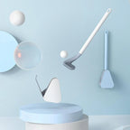 Toilet Brush Wall-Mounted Drip-Away Holder Deep-Reaching Bristles