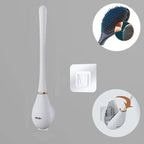 Toilet Brush Wall-Mounted Flexible Silicone Slim Quick-Dry