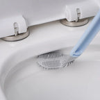 Toilet Brush Wall-Mounted Triangular Head TPR Bristles