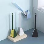 Toilet Brush Wall-Mounted Triangular Head TPR Bristles