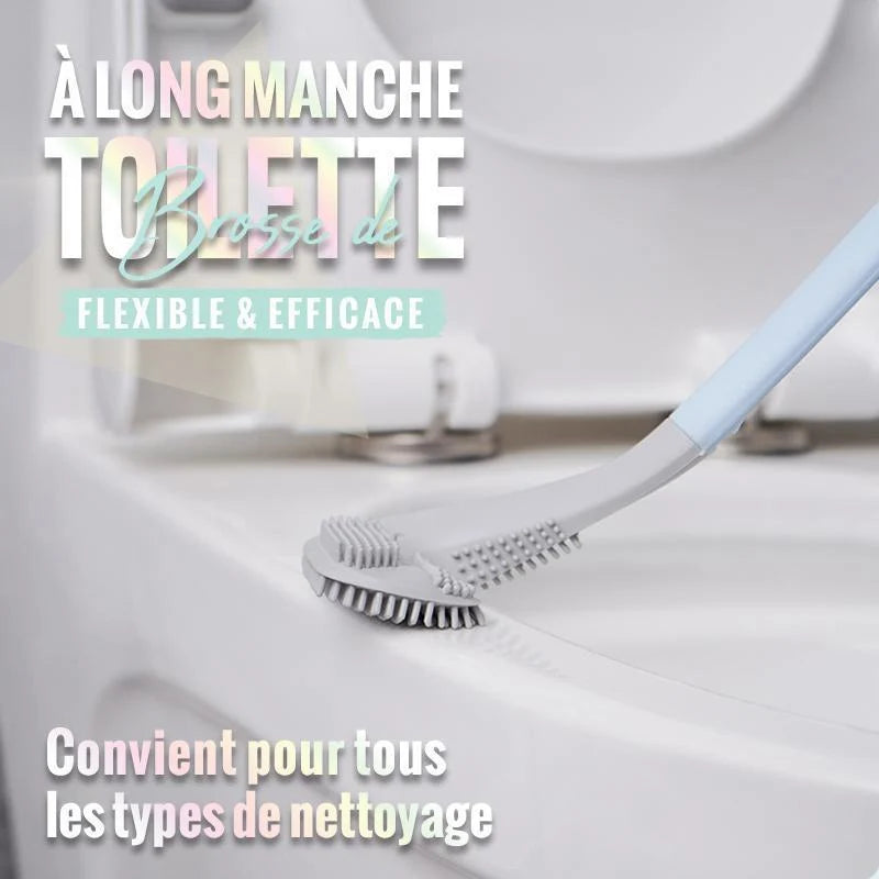 Toilet Brush Wall-Mounted Triangular Head TPR Bristles