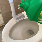 Toilet Brush Wall-Mounted Triangular Head TPR Bristles