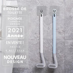 Toilet Brush Wall-Mounted Triangular Head TPR Bristles
