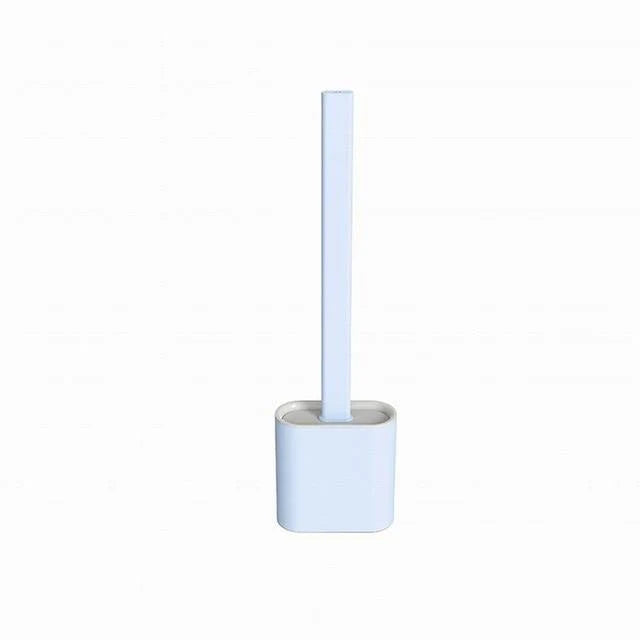 Toilet Brush and Holder Flat Silicone Wall-Mounted Space-Saving