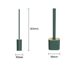 Toilet Brush and Holder Flat Silicone Wall-Mounted Space-Saving