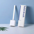 Toilet Brush and Holder Flat Silicone Wall-Mounted Space-Saving