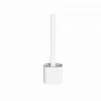 Toilet Brush and Holder Flat Silicone Wall-Mounted Space-Saving