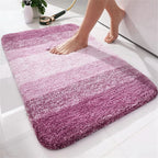 Toilet Mat Plush Microfiber Absorbent Non-Slip Backing