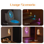 Toilet Night Light Motion-Sensor RGB Rechargeable