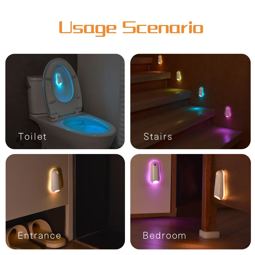 Toilet Night Light Motion-Sensor RGB Rechargeable