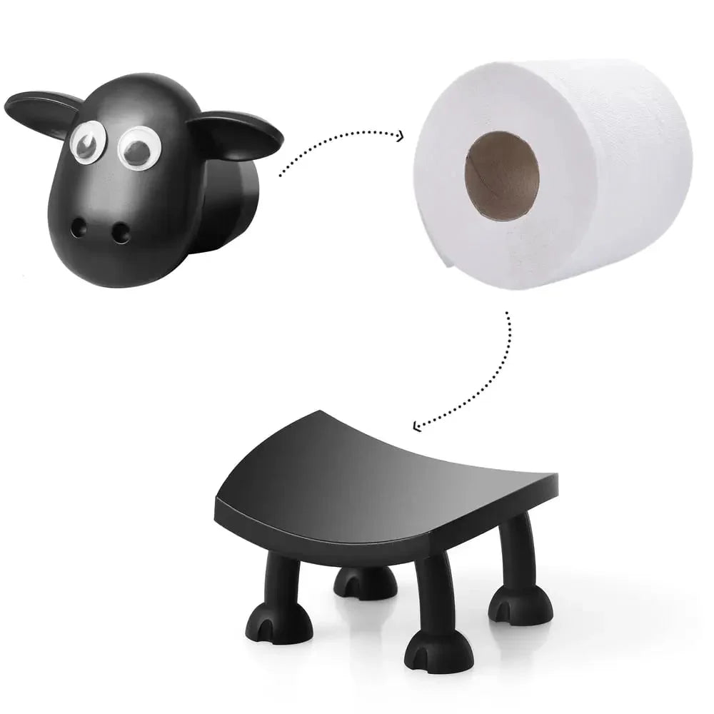Toilet Paper Holder Freestanding Sheep-Shaped Multi-Roll