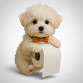Toilet Paper Holder Lifelike Dog Design No-Drill Mount