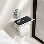 Toilet Paper Holder No-Drill Suction Stainless Steel