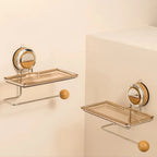 Toilet Paper Holder No-Drill Suction Stainless Steel
