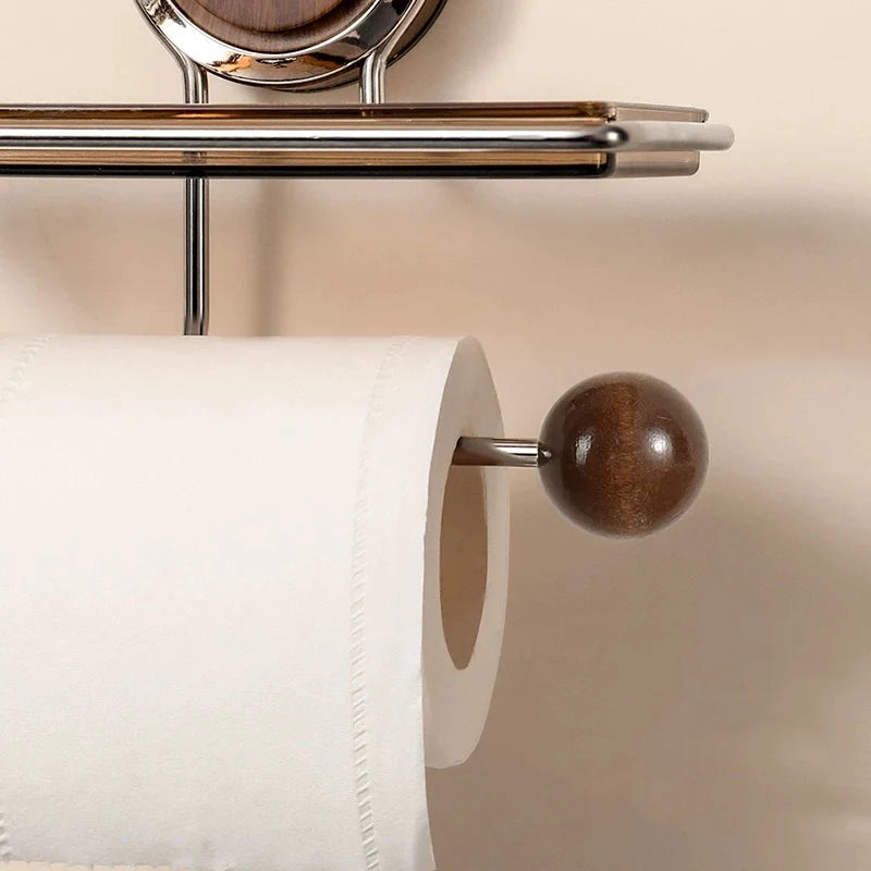 Toilet Paper Holder No-Drill Suction Stainless Steel
