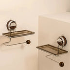 Toilet Paper Holder No-Drill Suction Stainless Steel