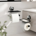 Toilet Paper Holder No-Drill Suction Stainless Steel