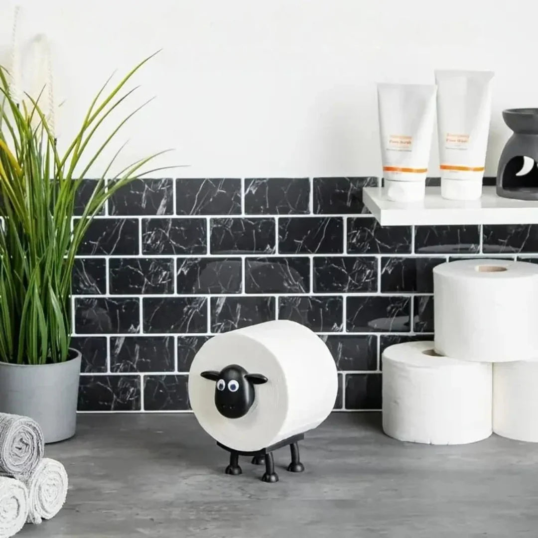 Toilet Paper Holder Sheep Design Freestanding Set Of 3
