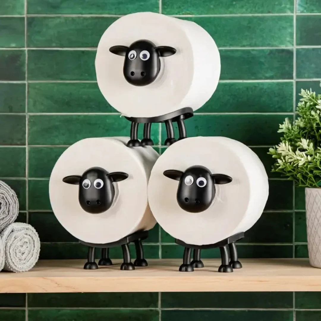 Toilet Paper Holder Sheep Design Freestanding Set Of 3