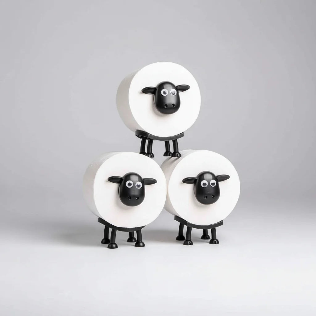 Toilet Paper Holder Stackable Freestanding Holds 5 Rolls