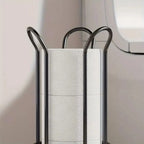 Toilet Paper Holder Vertical Stackable Space-Saving Chrome Finish