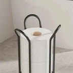 Toilet Paper Holder Vertical Stackable Space-Saving Chrome Finish
