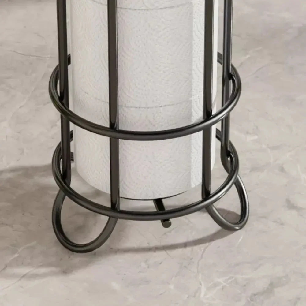 Toilet Paper Holder Vertical Stackable Space-Saving Chrome Finish