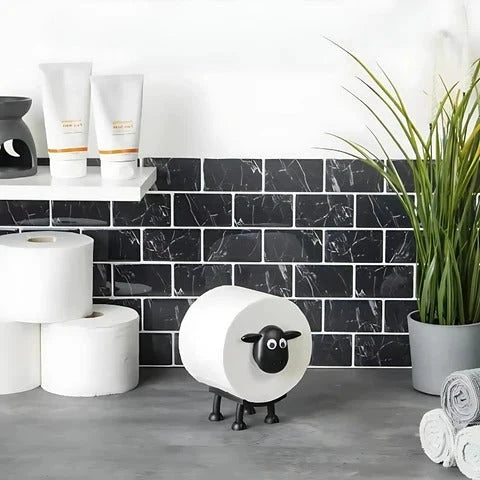 Toilet Paper Holder Vertical Stacking Sheep Set of 3