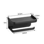 Toilet Paper Holder Wall-Mount Integrated Shelf