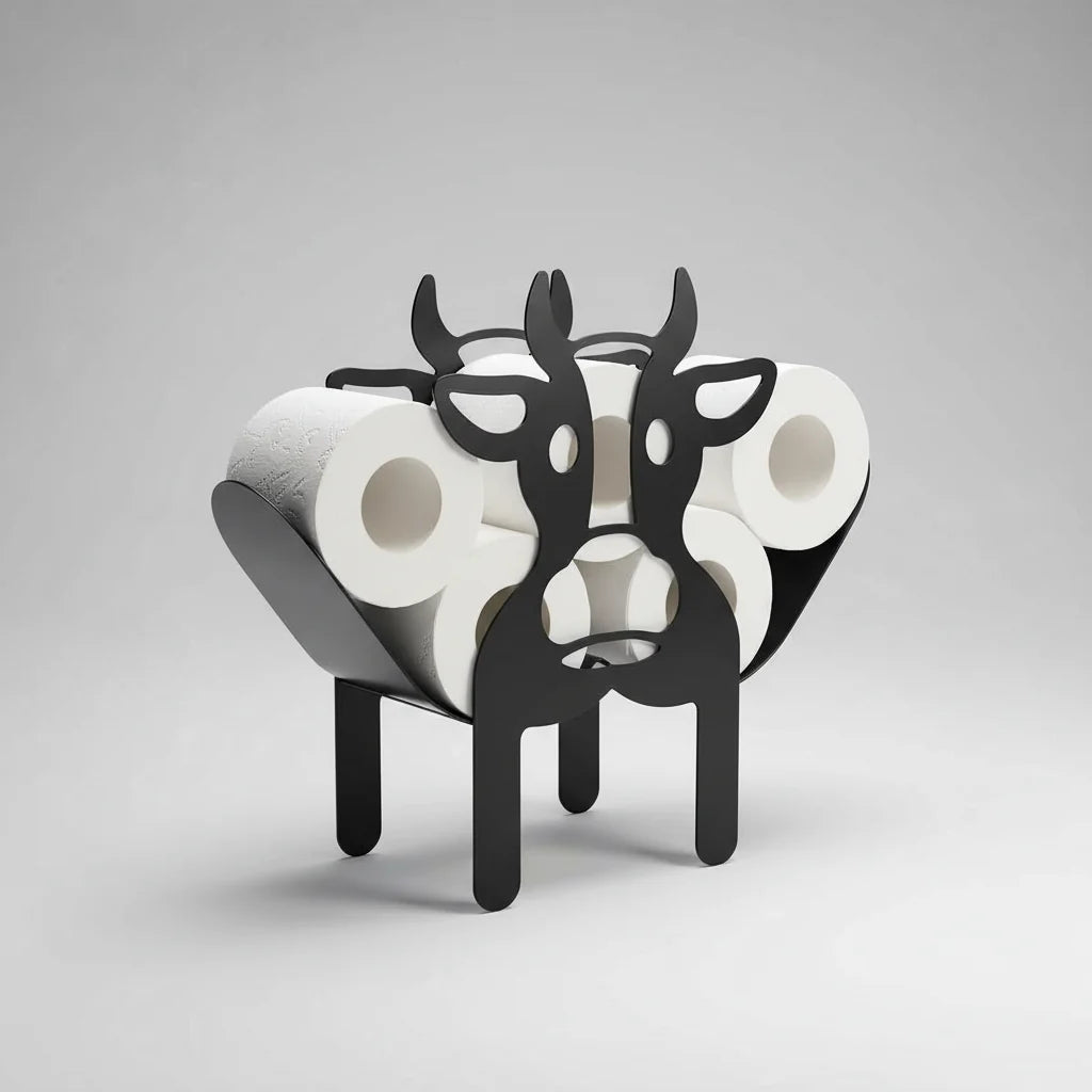 Toilet Paper Holder Wall-Mounted Animal Shape Stainless Steel