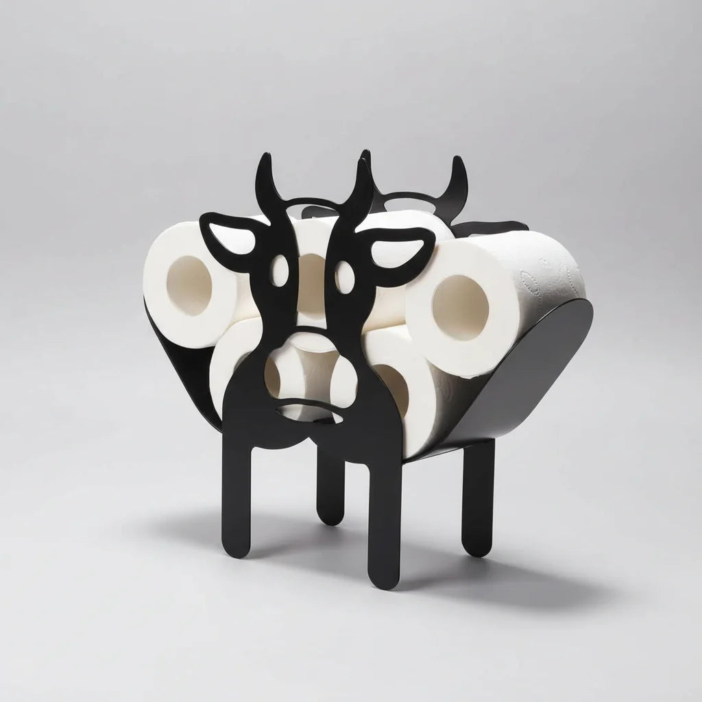 Toilet Paper Holder Wall-Mounted Animal Shape Stainless Steel