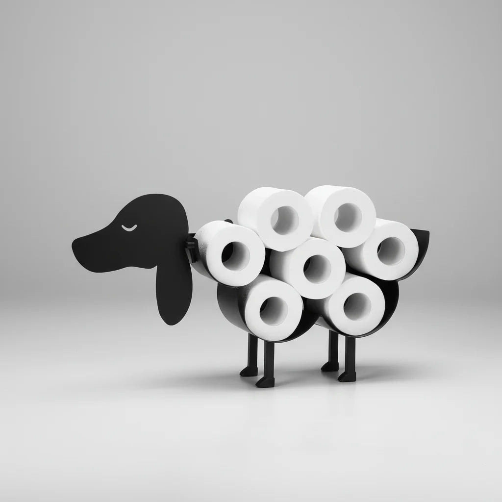 Toilet Paper Holder Wall-Mounted Animal Shape Stainless Steel