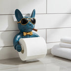 Toilet Paper Holder Wall-Mounted Drill-Free Dog-Shaped