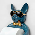 Toilet Paper Holder Wall-Mounted Drill-Free Dog-Shaped