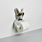 Toilet Paper Holder Wall-Mounted Drill-Free Dog-Shaped