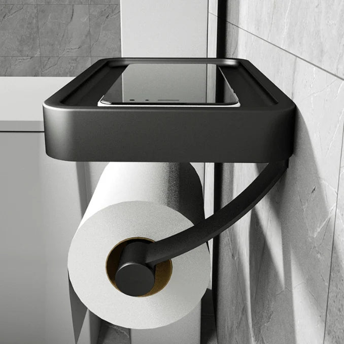 Toilet Paper Holder Wall-Mounted Shelf Drill-Free