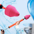 Toilet Plunger High-Pressure Air Blast Ergonomic Pump & Nozzles