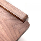 Toilet Roll Holder Wall-Mounted Walnut Wood & Brass Shelf