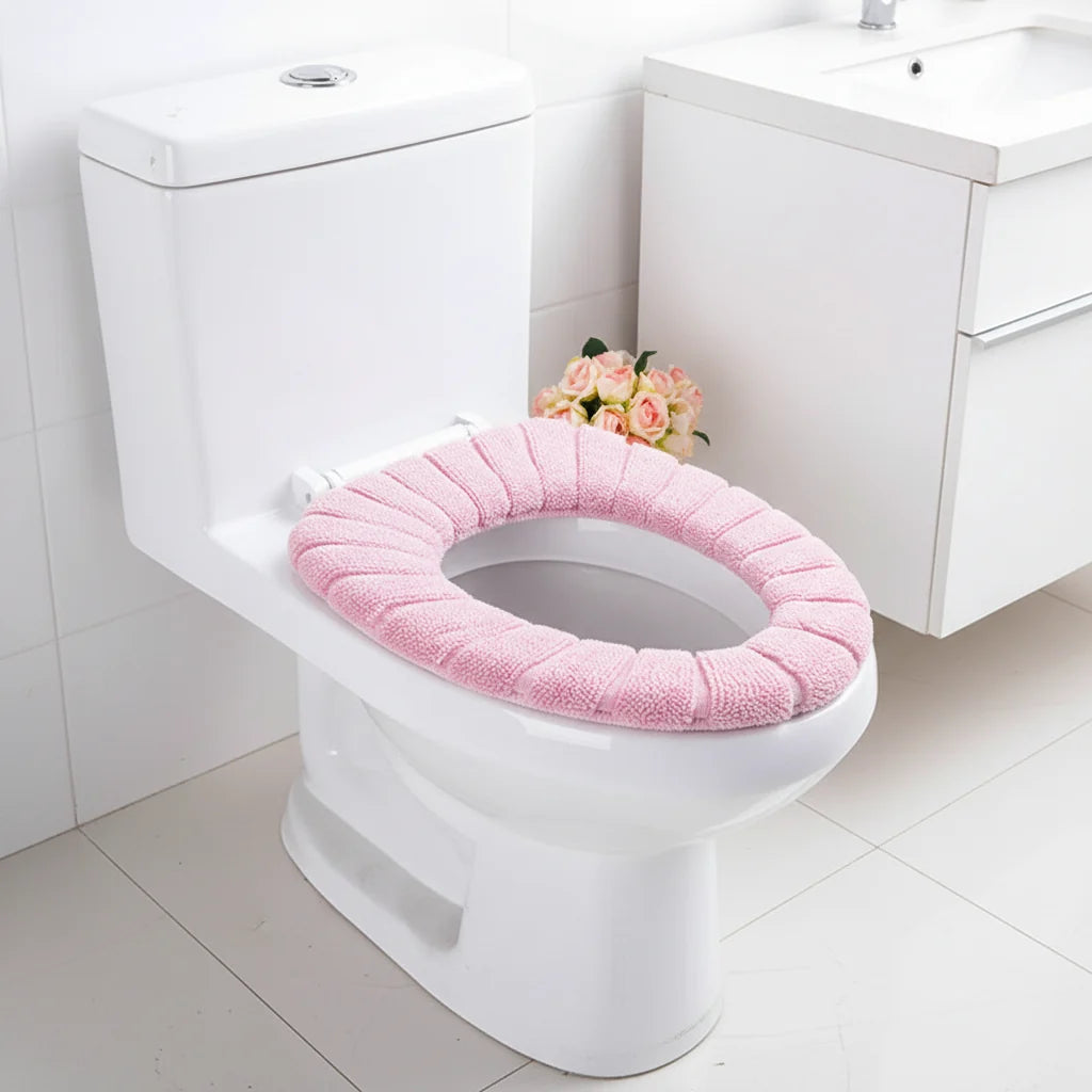 Toilet Seat Cover Plush Padded Machine Washable