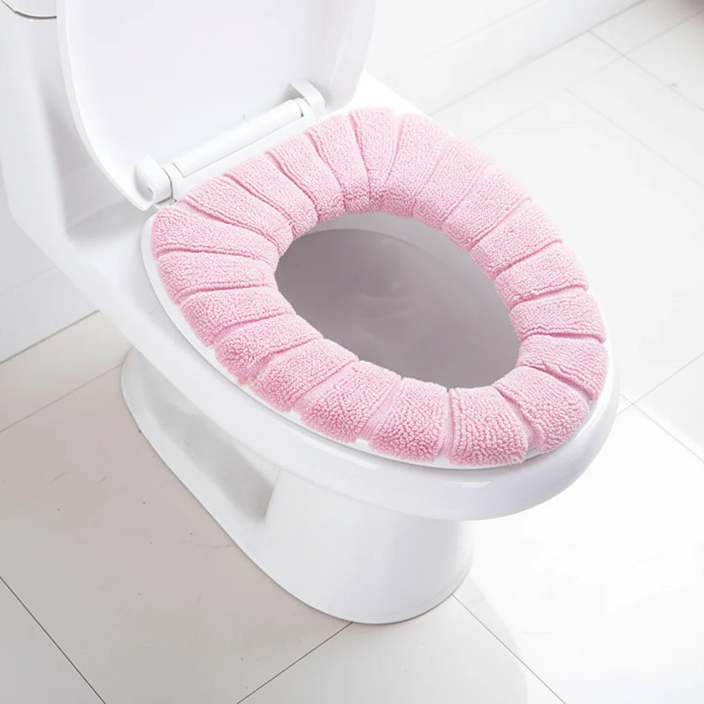 Toilet Seat Cover Plush Padded Machine Washable