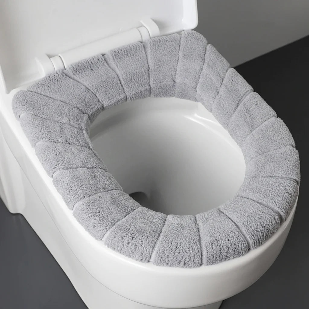 Toilet Seat Cover Plush Padded Machine Washable