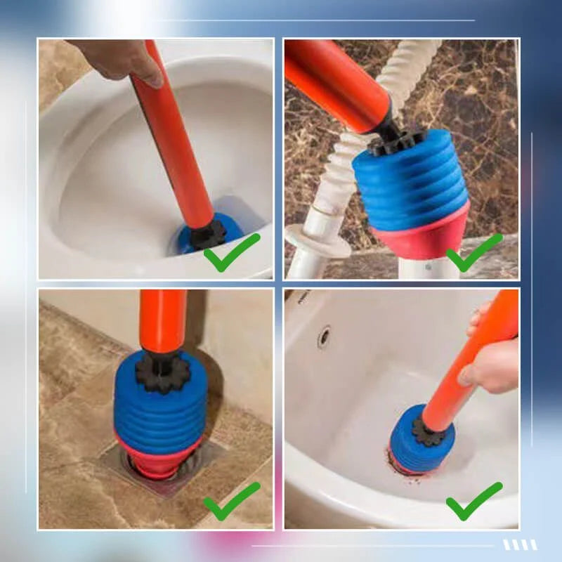 Toilet Unblocker High-Pressure Air Ergonomic Handle