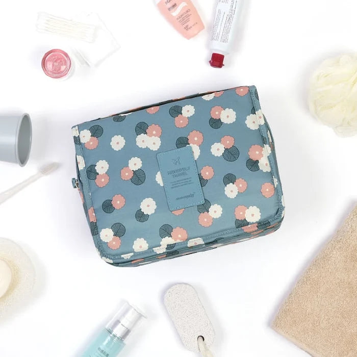 Toiletry Bag Waterproof Hanging Hook & Multiple Compartments